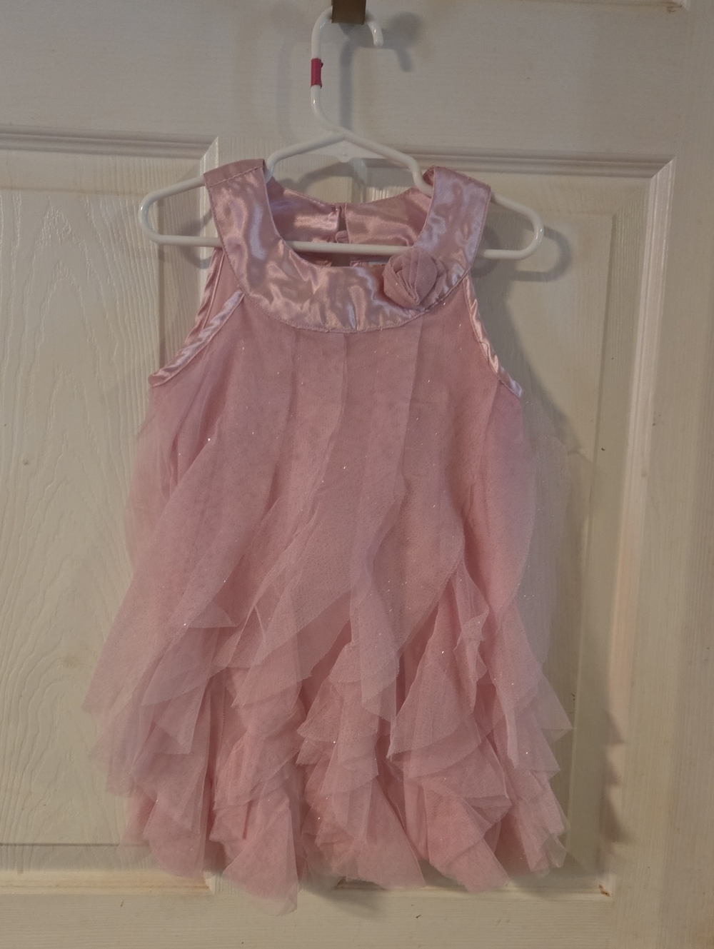 Healthtex Pink Sparkle Tulle Ruffle Dress